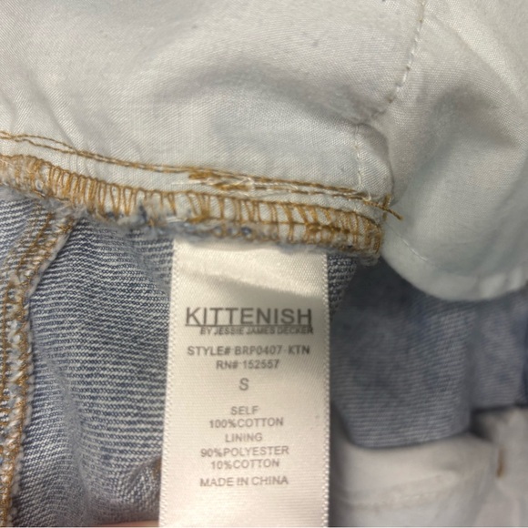 Kittenish Light Blue Jean Shorts - Picture 4 of 4